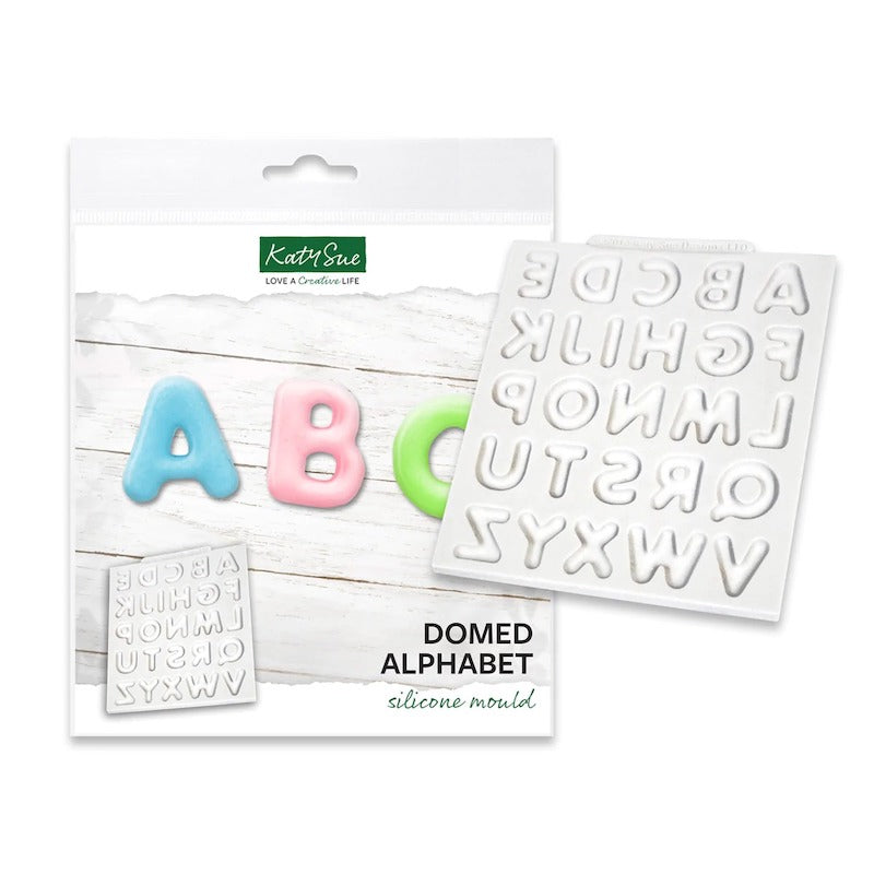 Domed Alphabet & Numbers Silicone Mould