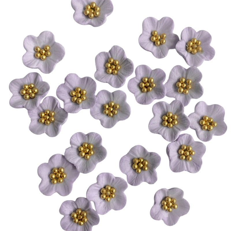 Sugar Flowers - Gold Centred Blossoms