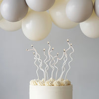 Candles - Swirly Pastel White (Pack of 16)