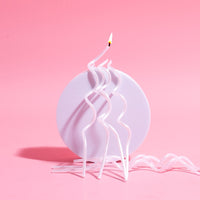 Candles - Swirly Pastel White (Pack of 16)