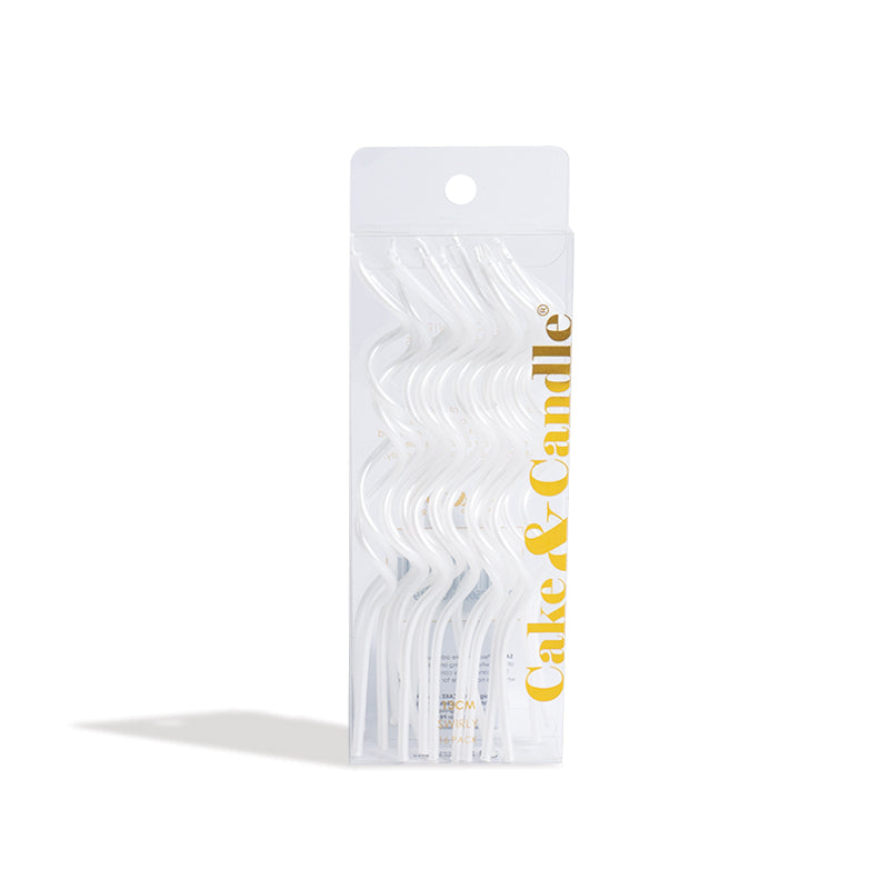 Candles - Swirly Pastel White (Pack of 16)