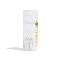 Candles - Swirly Pastel White (Pack of 16)