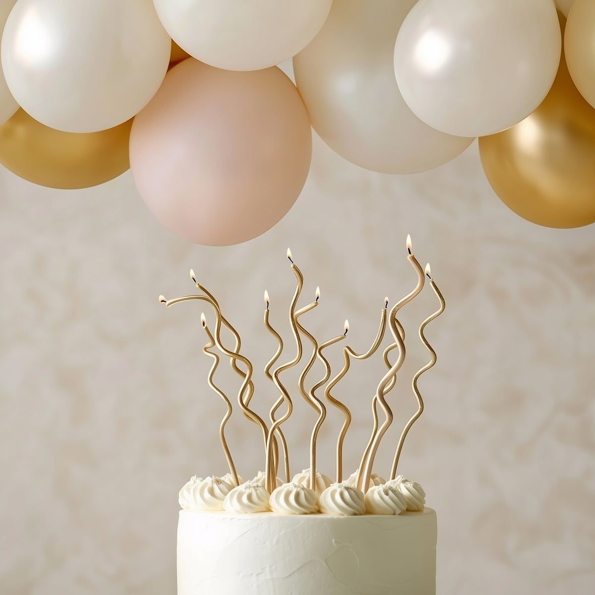 Candles - Swirly Gold (Pack of 16)