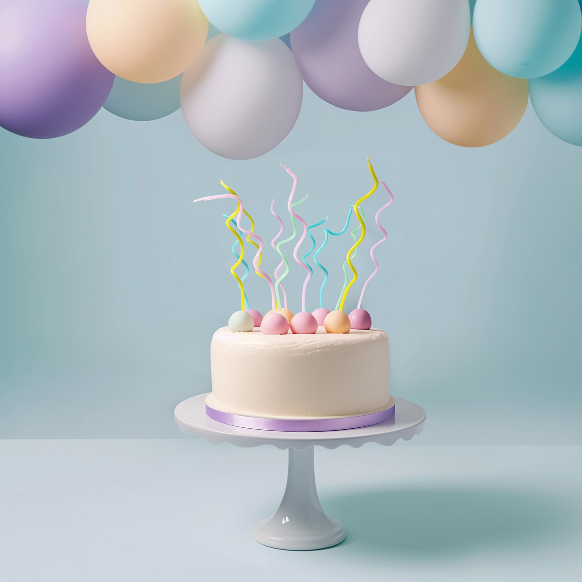 Candles - Swirly Pastel Rainbow (Pack of 16)