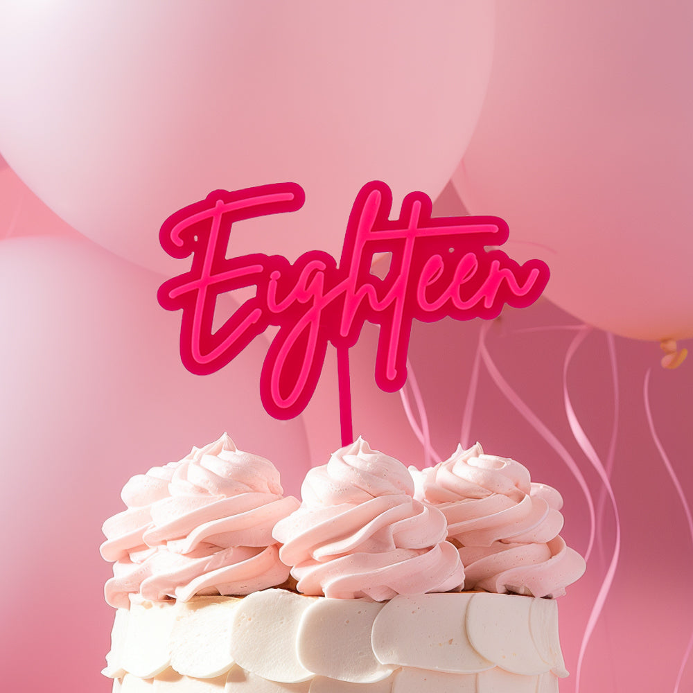 Layered Eighteen Topper - Pink