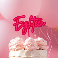 Layered Eighteen Topper - Pink