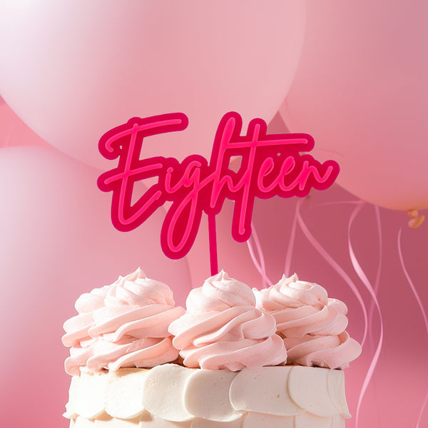 Layered Eighteen Topper - Pink