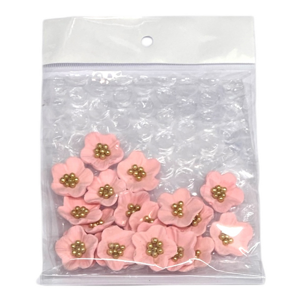 Sugar Flowers - Gold Centred Blossoms