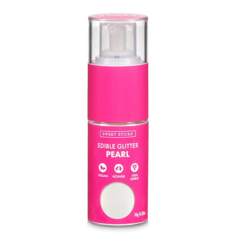 Glitter Push Pump - Pearl White