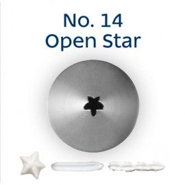 Stainless Steel Piping Nozzle - Open Star #14