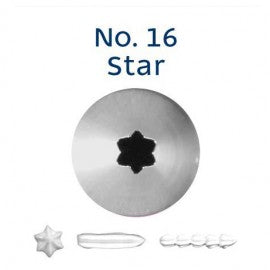 Stainless Steel Piping Nozzle - Open Star #16