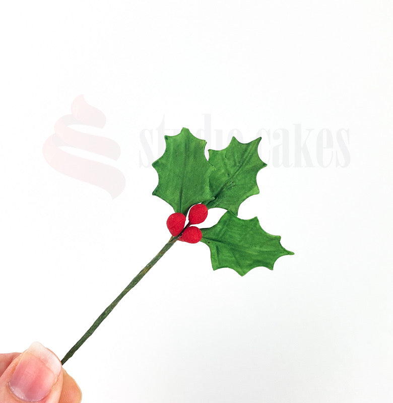 Christmas Sugar Flowers - Holly Leaves