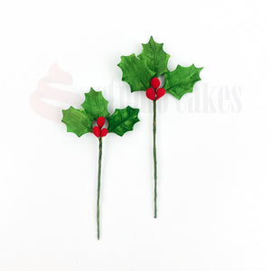 Christmas Sugar Flowers - Holly Leaves