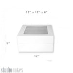 Cake Boxes - 6"/15cm Tall with Window Lid
