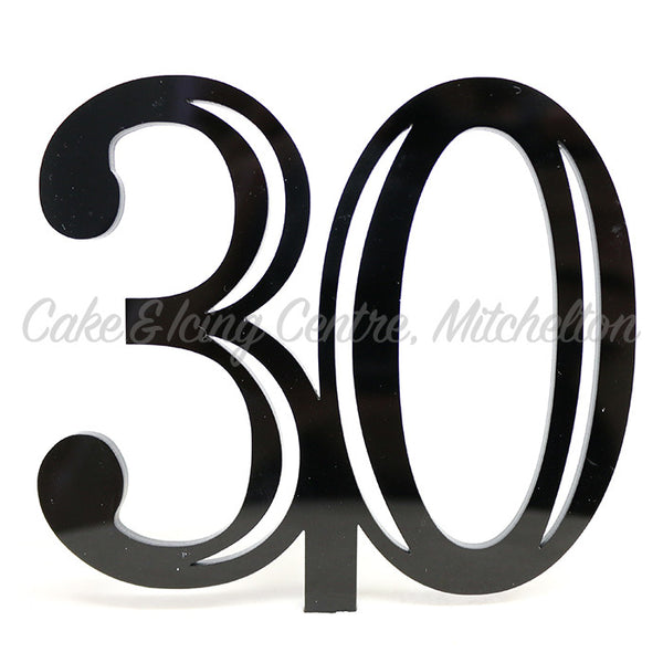Number Toppers - Double-Digit Black Acrylic (Discontinued)