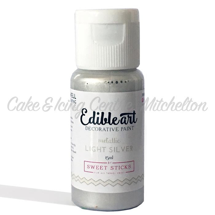 Edible Art Metallic Paint - Light Silver