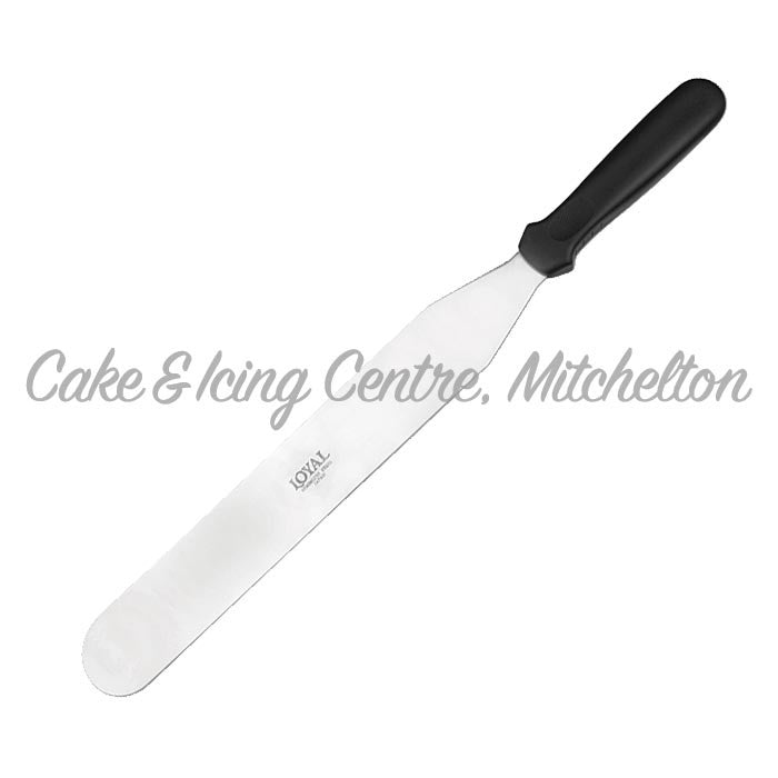 Stainless Steel Spatulas - Straight Blade (Various Sizes) Black Handle