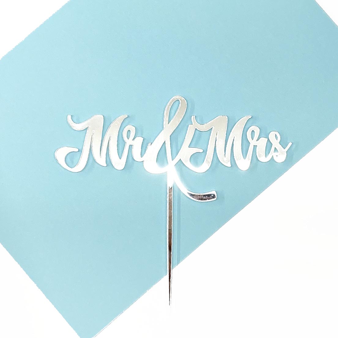 Mr & Mrs - Silver Mirror Script