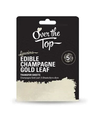 Over The Top Edible Champagne Gold Leaf 24K - 5 sheets