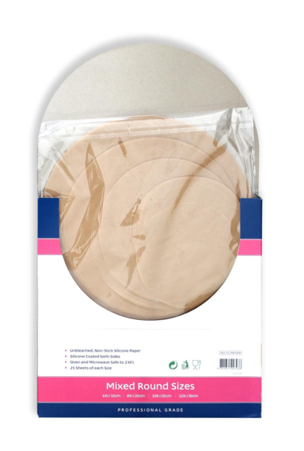 PRE-CUT PAPER LINER - Round (Multiple sizes per pack)