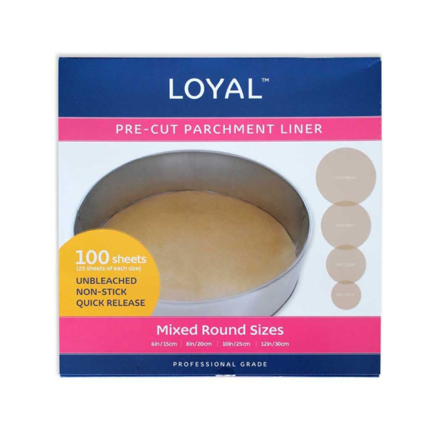 PRE-CUT PAPER LINER - Round (Multiple sizes per pack)