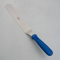 Stainless Steel Spatulas - Angled (Various Sizes) Blue Handle