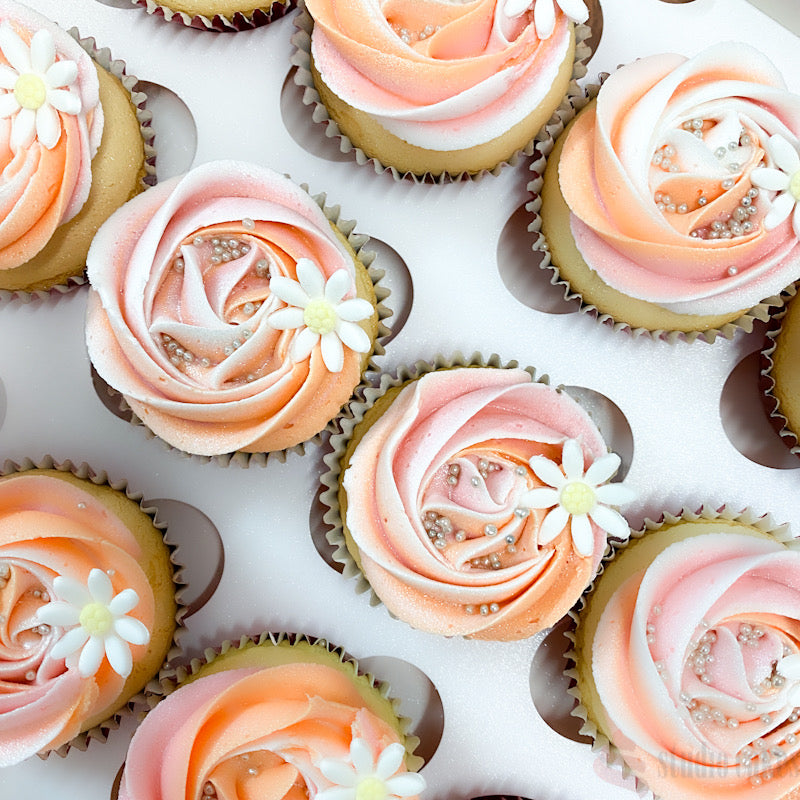 Pretty in Peach Cupcakes