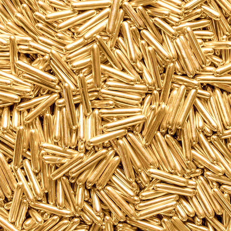 Metallic Rod Sprinkles - Gold