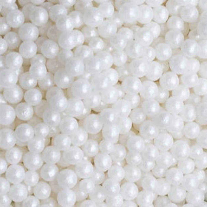 Sugar Pearls - White 6mm - BULK BUY 1kg