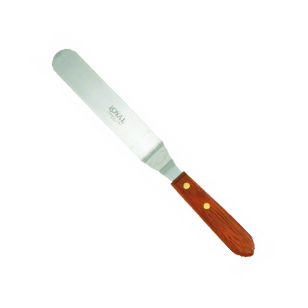 Stainless Steel Spatulas - Angled (10inch) Wooden Handle