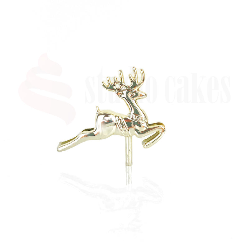Christmas Ornament - Metallic Reindeer Pick