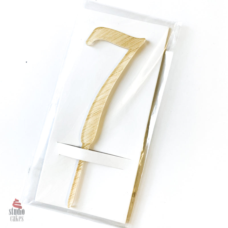Number Toppers - Wood-Look Acrylic (Discontinued)