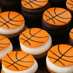 Fondant Decorations - Basketball Cupcake Toppers