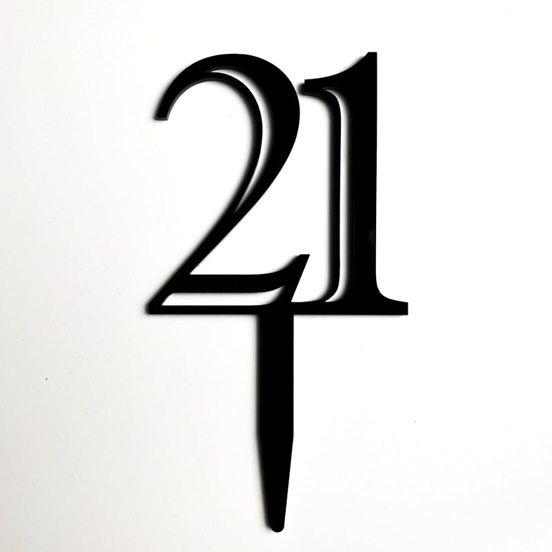 Double-Digit Number Toppers - Black