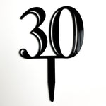 Double-Digit Number Toppers - Black