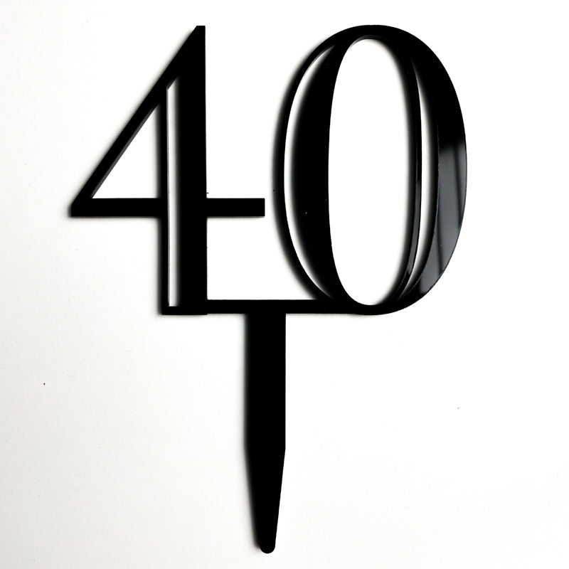 Double-Digit Number Toppers - Black