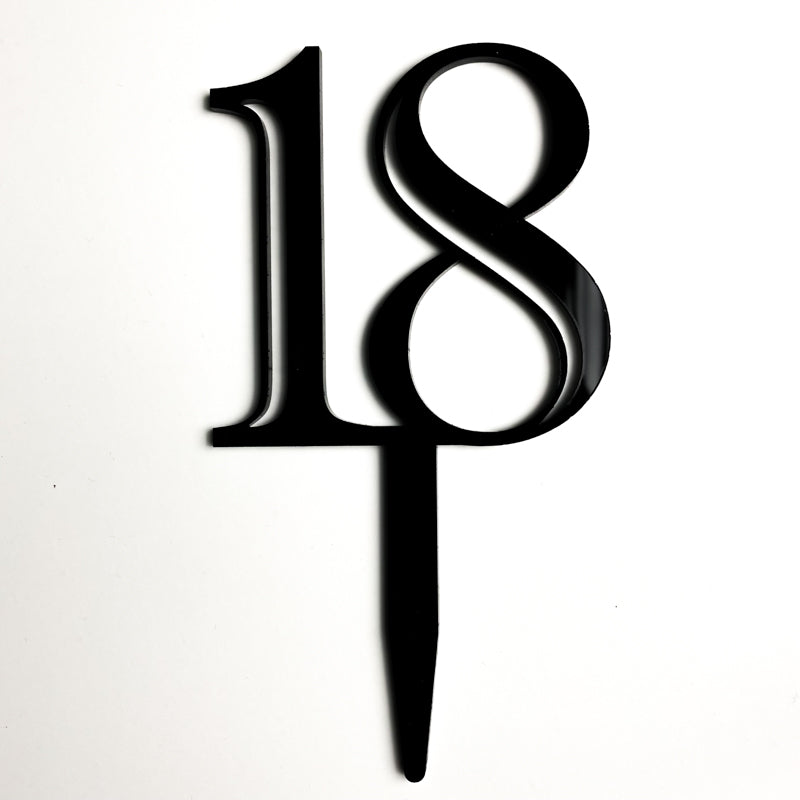 Double-Digit Number Toppers - Black