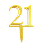 Double-Digit Number Toppers - Gold Sparkle