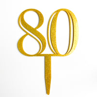 Double-Digit Number Toppers - Gold Sparkle