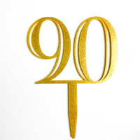 Double-Digit Number Toppers - Gold Sparkle