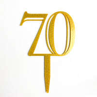 Double-Digit Number Toppers - Gold Sparkle