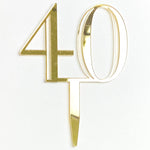Double-Digit Number Toppers - Gold Mirror