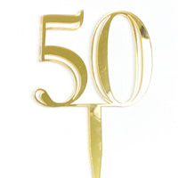 Double-Digit Number Toppers - Gold Mirror