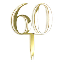 Double-Digit Number Toppers - Gold Mirror