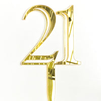 Double-Digit Number Toppers - Gold Mirror