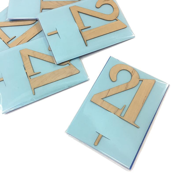 Number Toppers - Woodgrain Bold 21