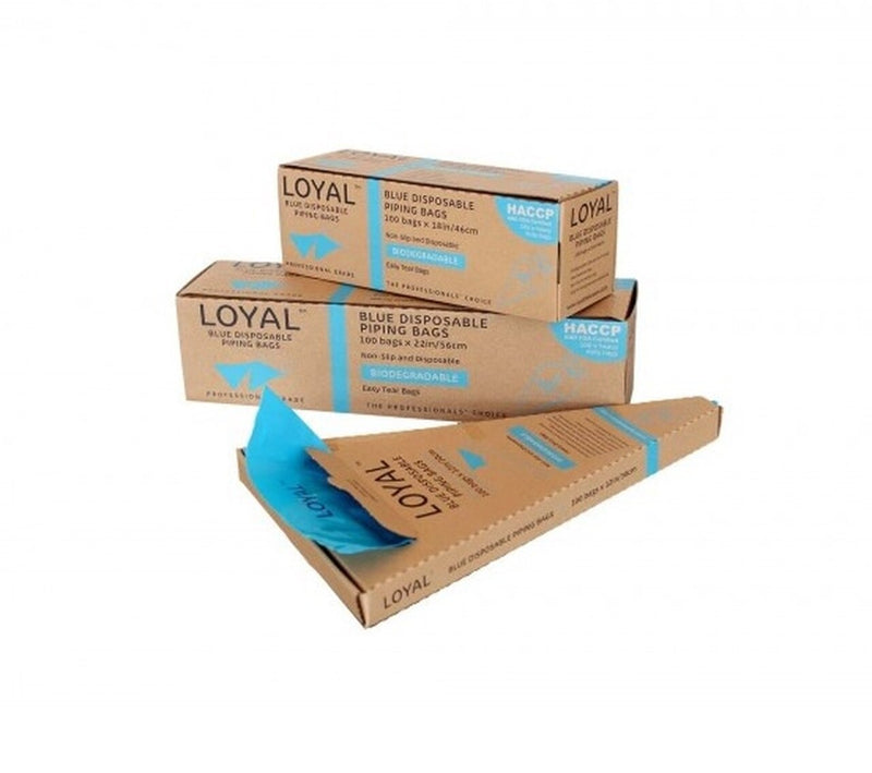 Biodegradable Disposable Piping Bags - 18inches/46cm (Box of 100) blue