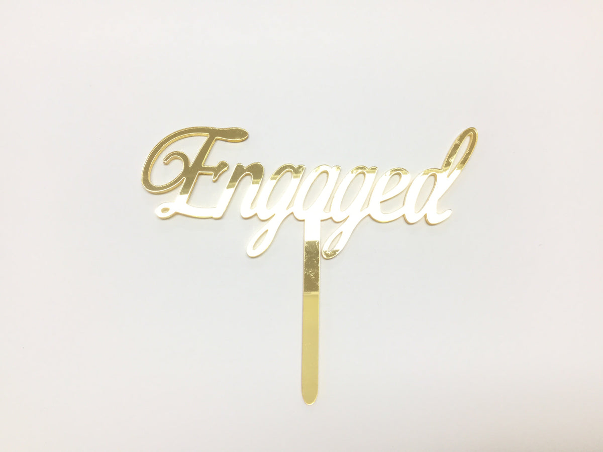 Cake Topper - Engaged