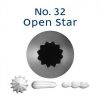 Stainless Steel Piping Nozzle - Open Star #20