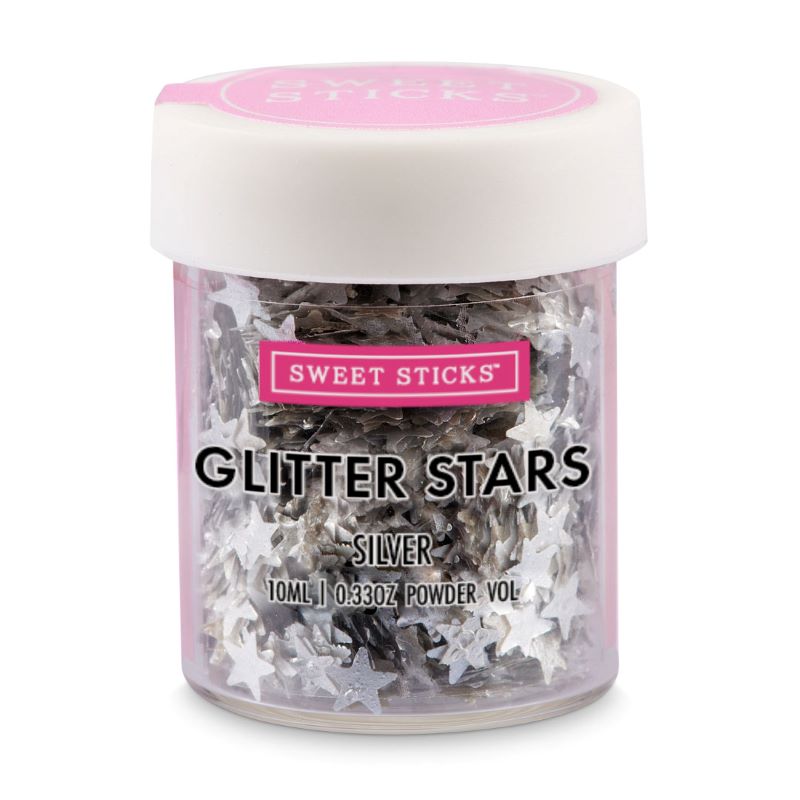 Glitter Stars - Silver